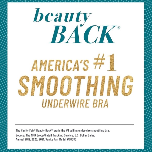 Vanity Fair Full Figure Beauty Back Smoothing Bra, Beige Size 42D - Picture 10 of 12